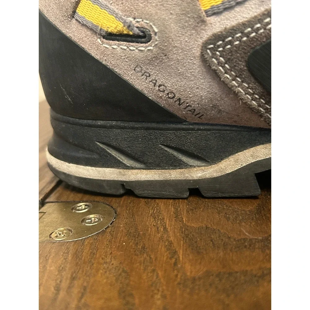 Garmont Dragontail Gore-Tex Hiking Shoes Men's Size 11.5 Gray & Yellow leather